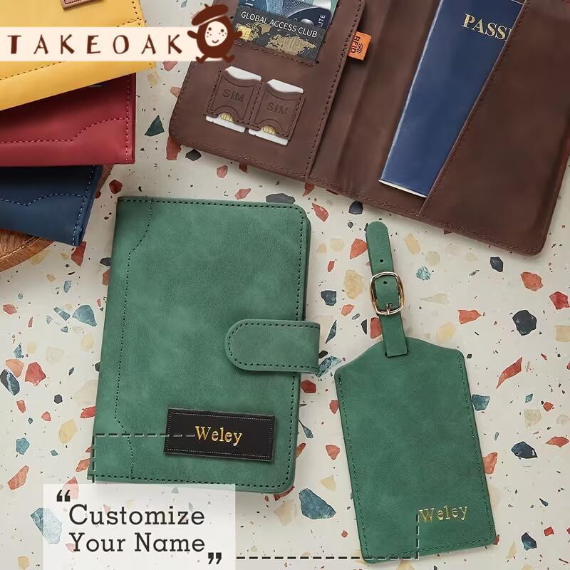 Travel Accessories Hong Kong - Personalized Custom Name Leather Passport Holder