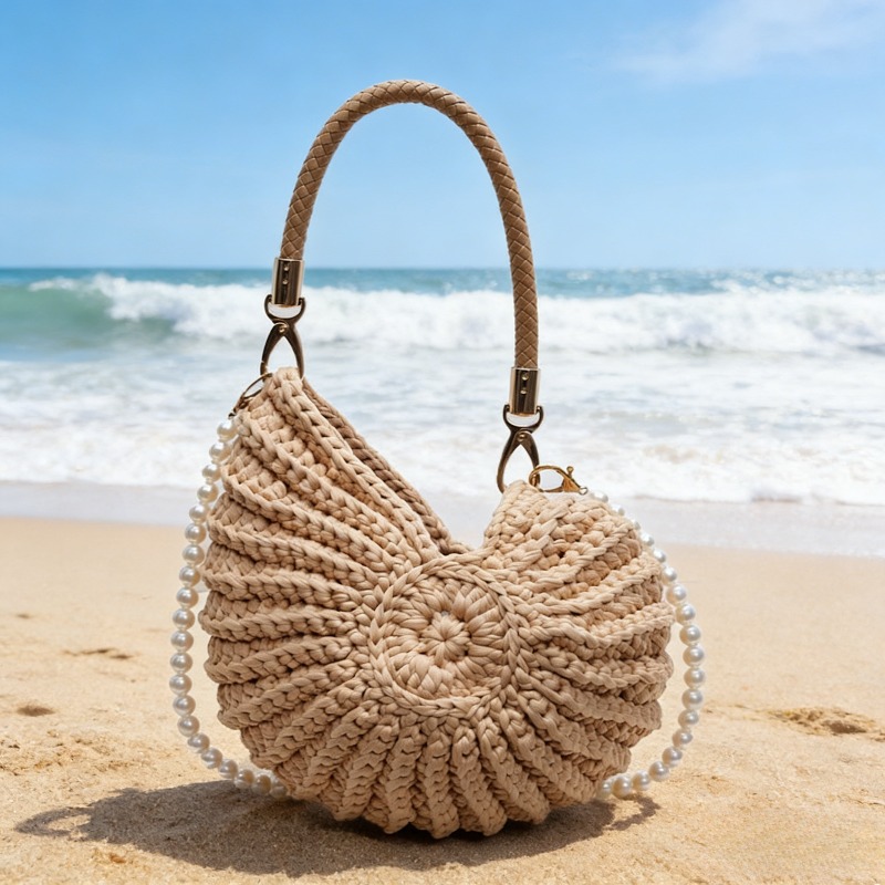 Travel Accessories Us - Shell Handbag, Large Capacity Bohemian Style,