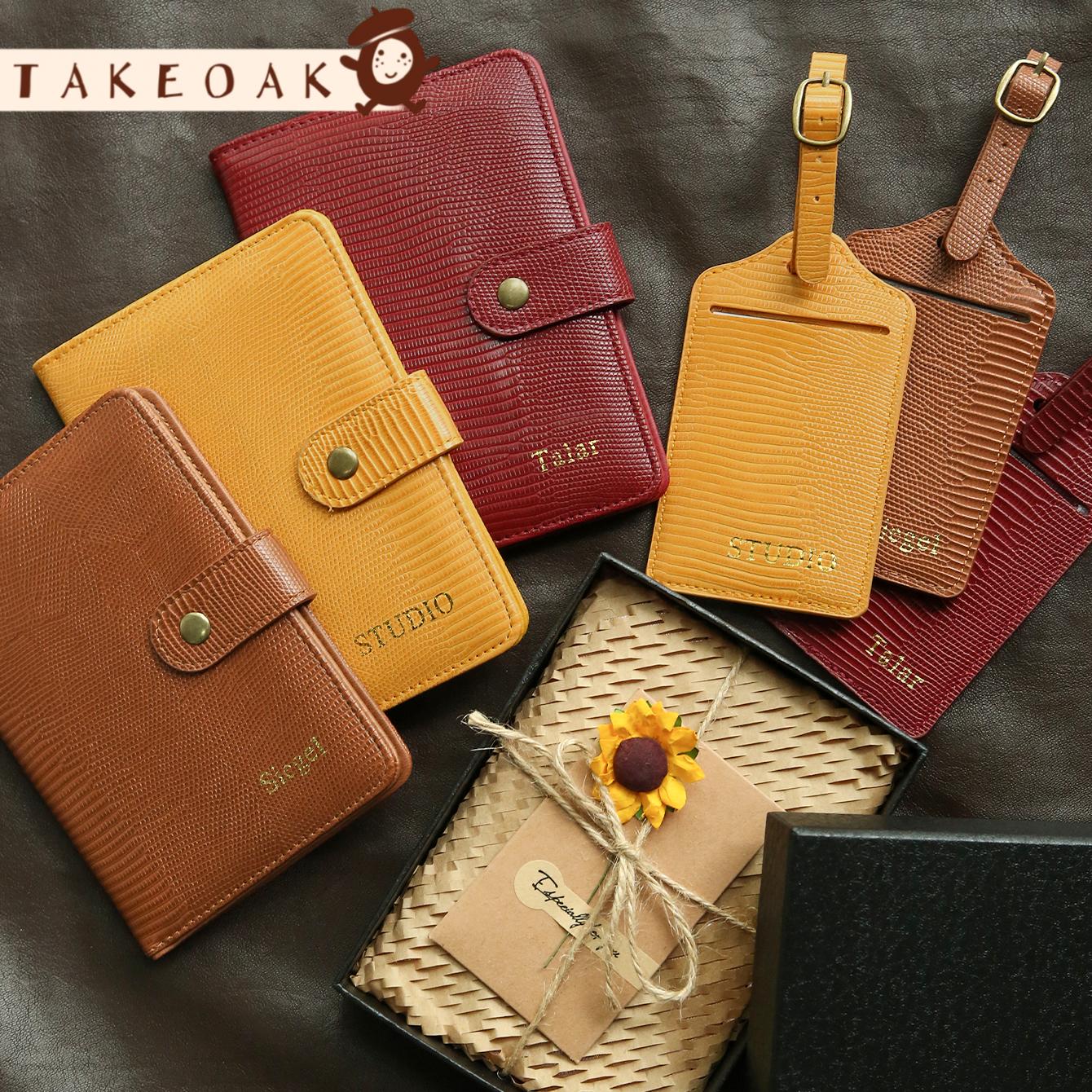 Travel Accessories Hong Kong - Custom Name Lizard Grain Pu Leather