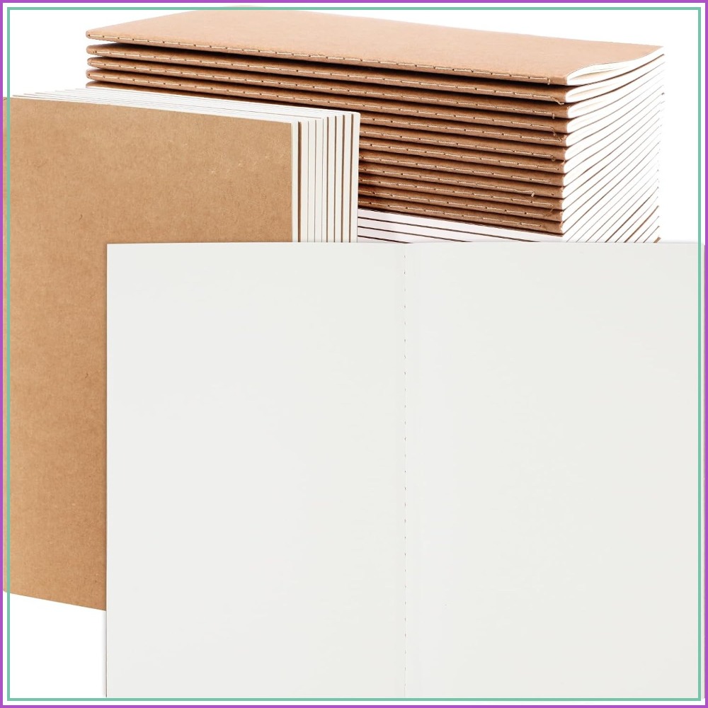 24 Pack A5 Blank Kraft Noteboo - đánh giá và giá Travel Notebook Journal