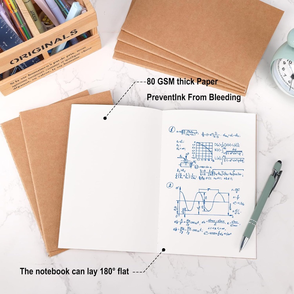 24 Pack A5 Blank Kraft Noteboo - đánh giá và giá Travel Notebook Journal