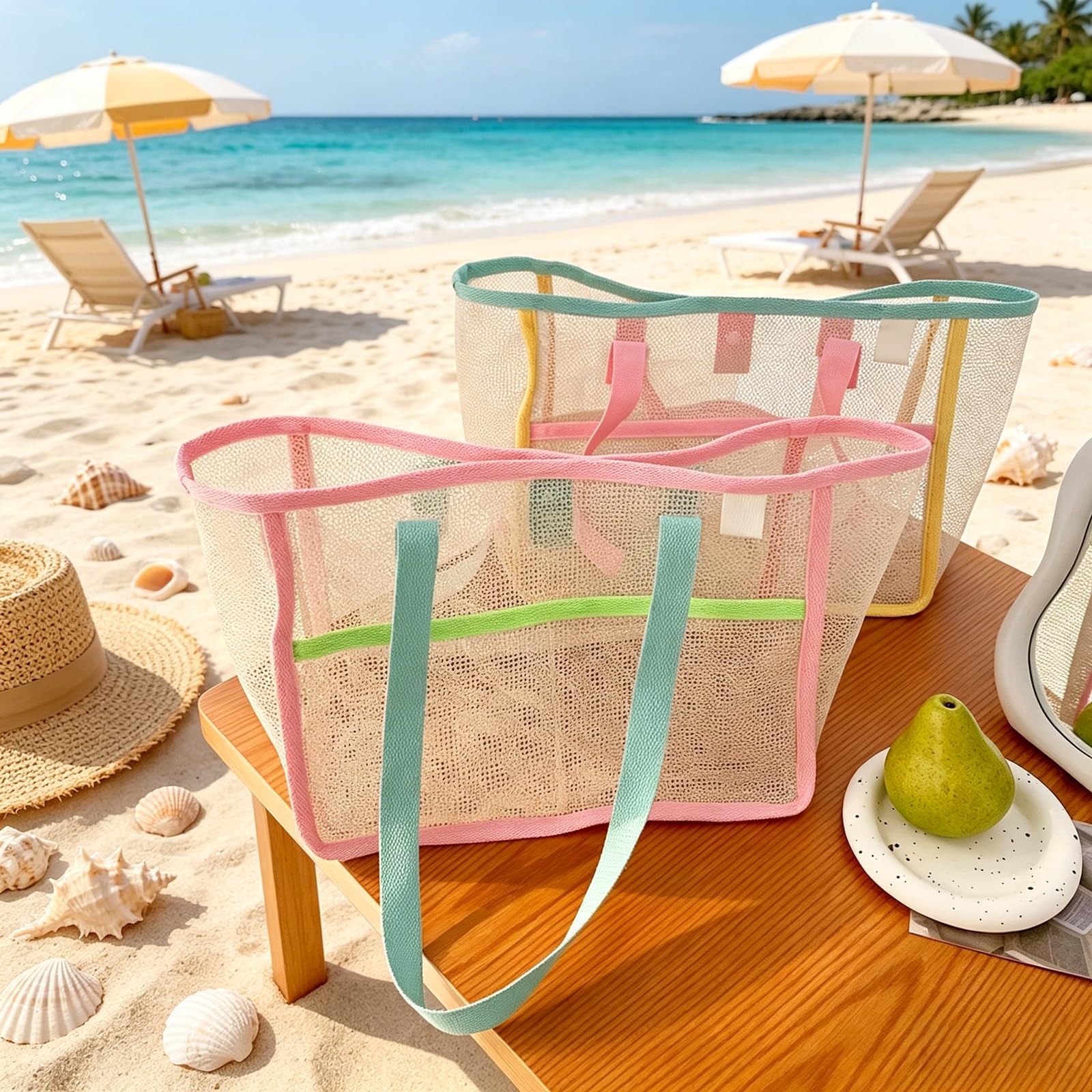 Beach Bags for Women Colorful  - đánh giá và giá Travel Accessories Us