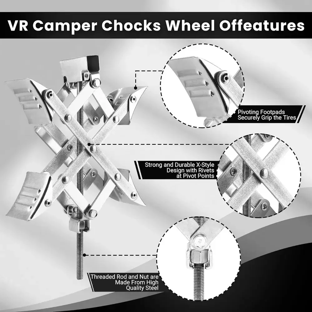 X-Shaped RV Wheel Chock Fit 3. - đánh giá và giá Travel Accessories Us