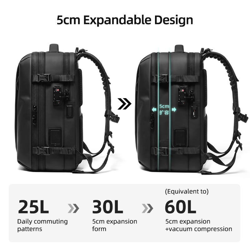 Men Travel Backpack One Click  - đánh giá và giá Compression Bag Vacuum