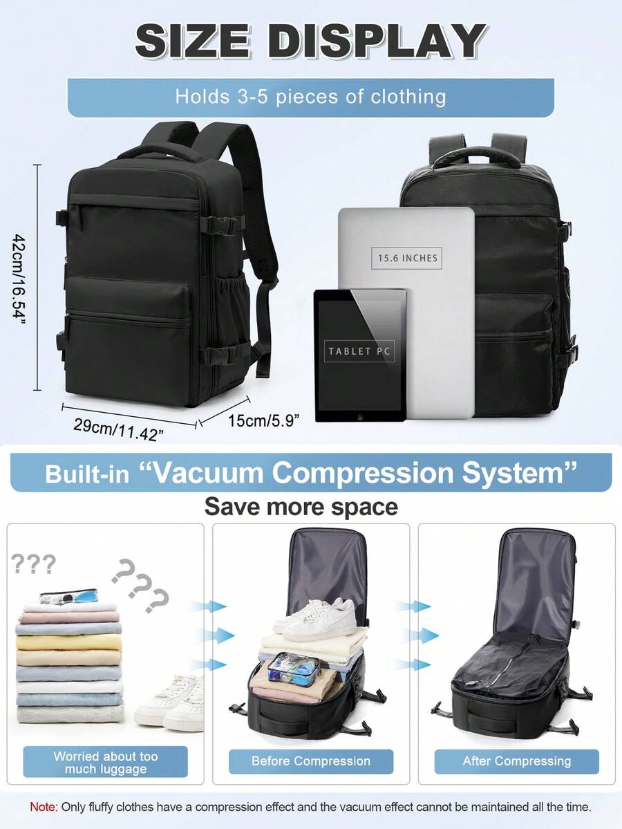 Large-capacity vacuum backpack - đánh giá và giá Compression Bag Vacuum