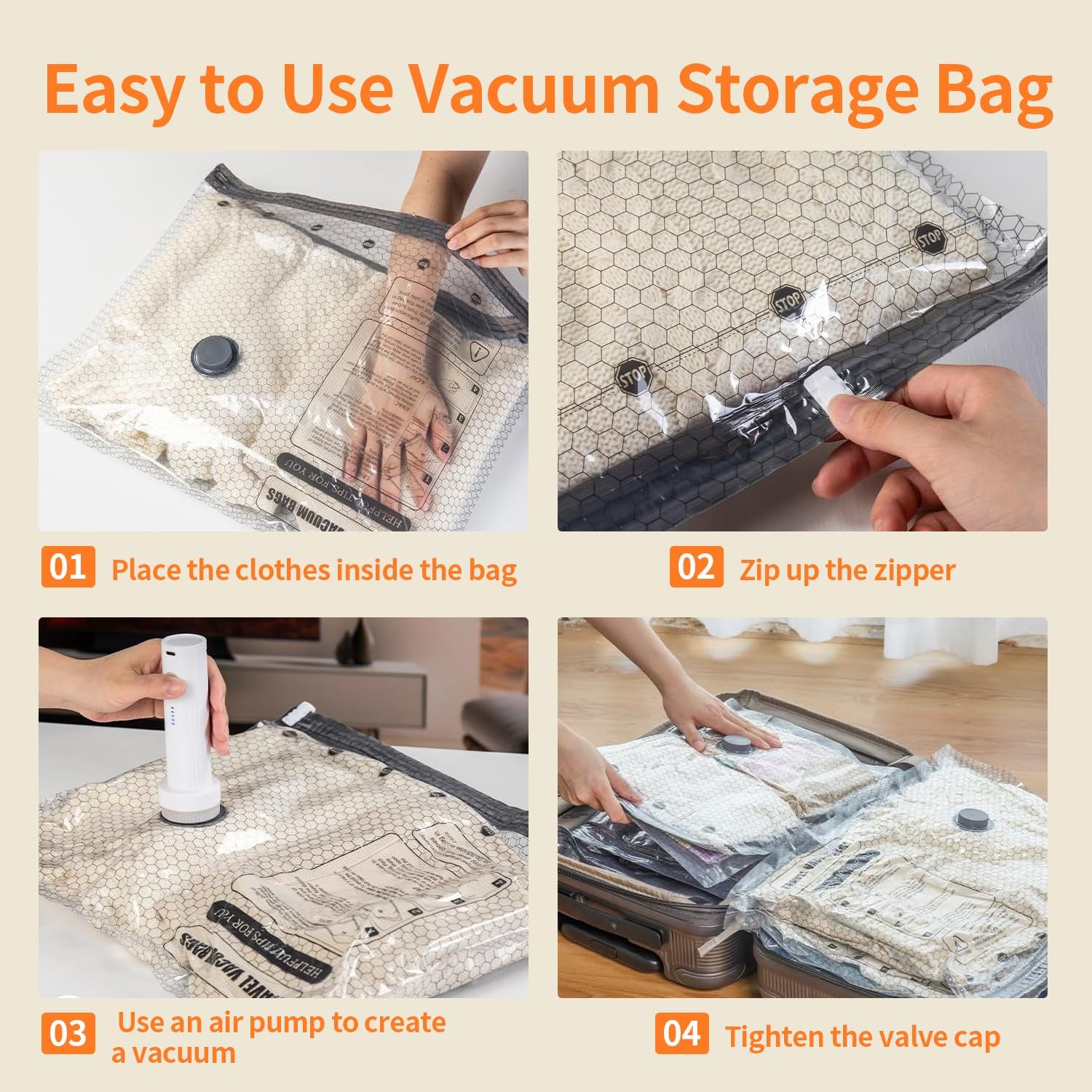15-Pack Travel Vacuum Storage  - đánh giá và giá Compression Bag Vacuum